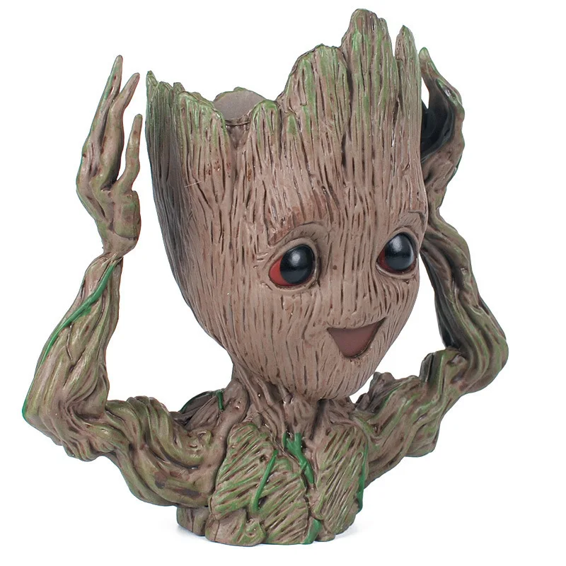 Фигурку Grootted кукла елка человек стражи Галактики Мстители горшок фигурки