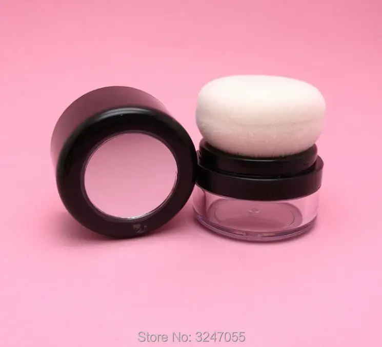 20pcs/lot Empty Mushroom Cute Loose Powder Case, DIY Plastic Lovely Cosmetic Powder Packing Box with Mirror, Women Beauty Tool