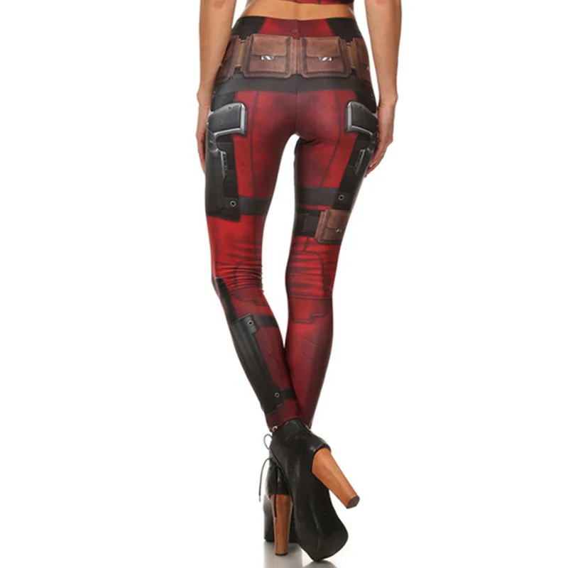 FASHION New Fashion Women leggingsGym Printed Super HERO Deadpool Leggins legging for Woman pants +TOP | Женская одежда