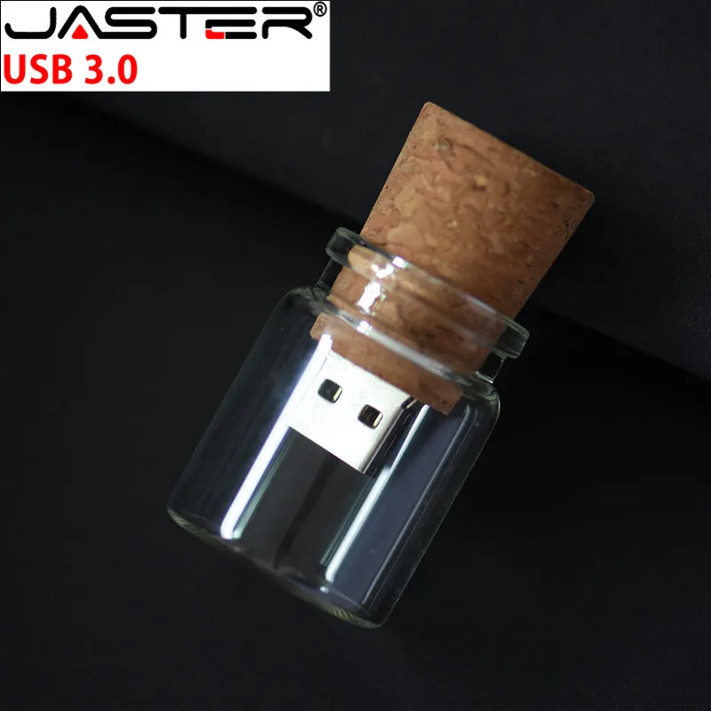 JASTER Лидер продаж USB 3 0 стеклянная дрифтовая бутылка мягкая фотография 4 ГБ 8 16 32 64