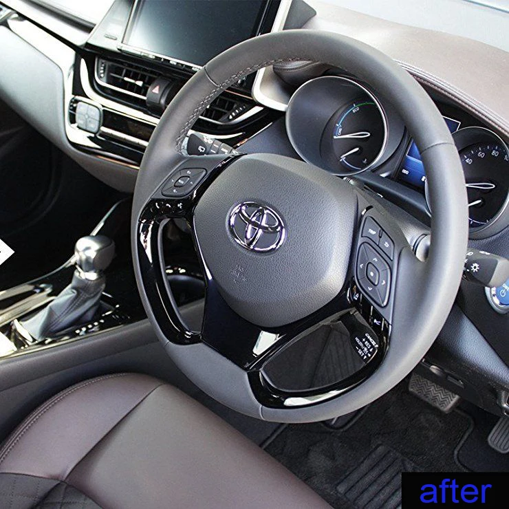 Черная панель рулевого колеса автомобиля гарнир крышка отделка Аксессуары для