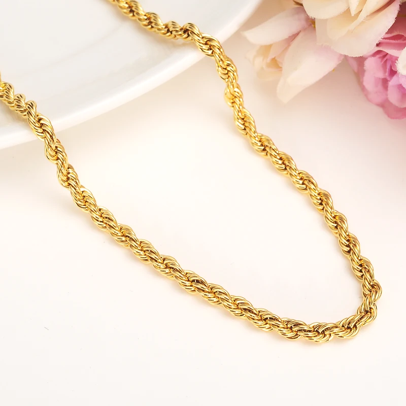 

Bangrui Hip Hop Rope Necklace For Men Gold Color Thick C Hippie Rock Chain Long/Choker Hot Fashion Jewelry