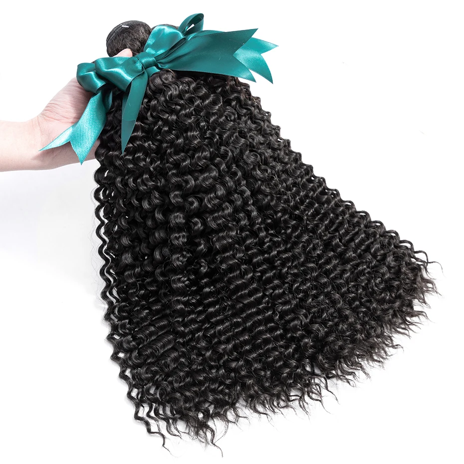 Piaoyi Afro Kinky Curly Weave Human Hair Bundles with Lace Frontal Closure Remy Brazilian 3 | Шиньоны и парики