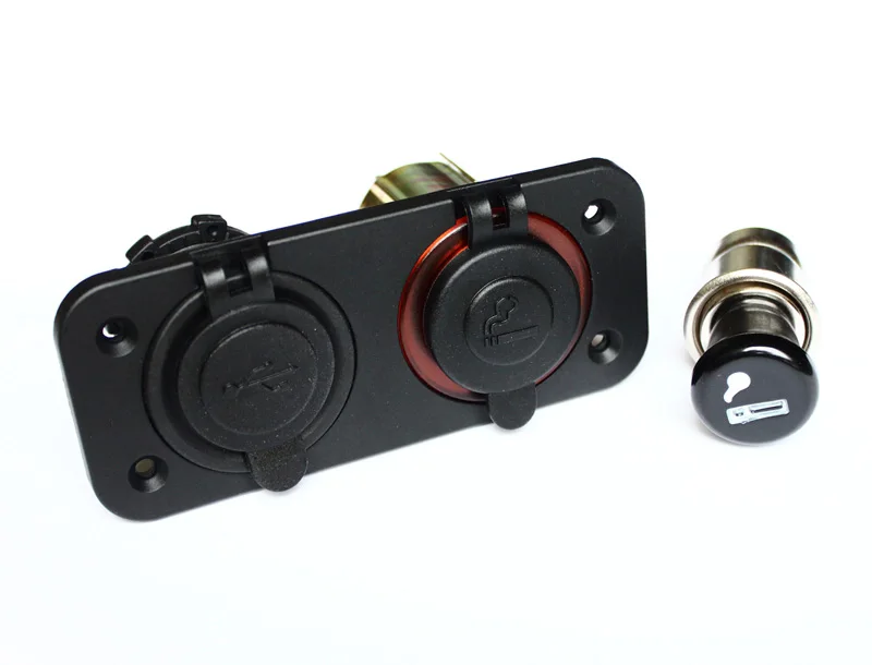 Зарядное устройство DC 5 В с двумя USB портами А и 1 + 12 В|cigarette plug adapter|lighter adaptercar adapter |