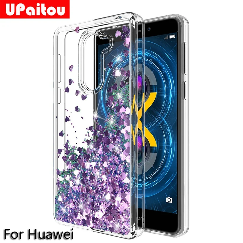 UPaitou Case for Huawei P20 P8 P9 P10 Mate 8 9 10 Pro Honor 6X 6A 7X Nova 2 2S 2I 3E Lite Plus Girl's Bling Glitter TPU |