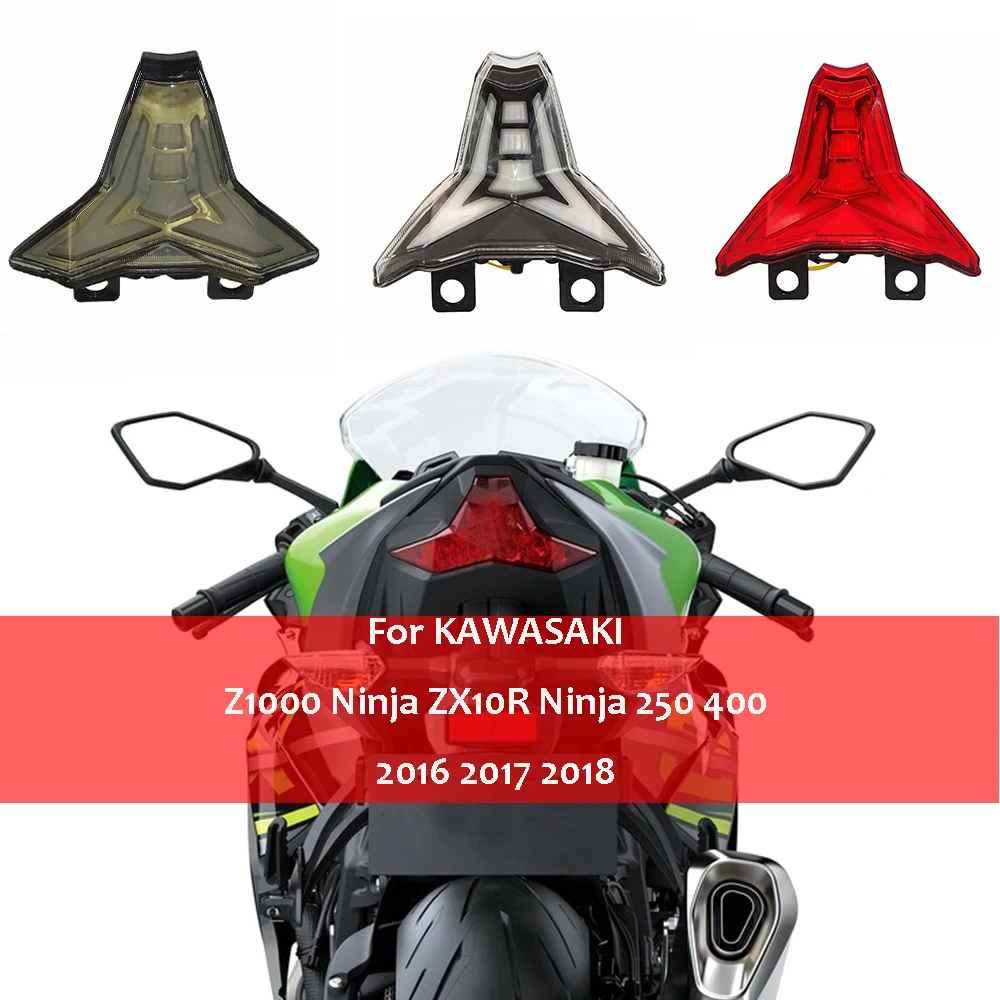 Для KAWASAKI Ninja 250 400 ZX 10R ZX10R 10RR ZX10RR Z1000 2014 2018 светодиодный фонарь встроенными стоп