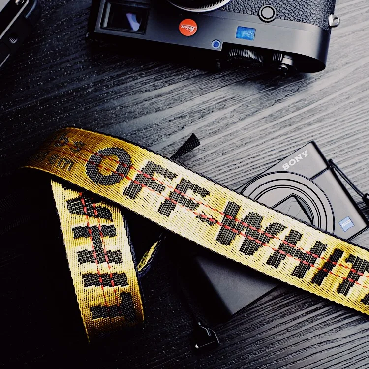 Желтый неопрен Выкл белый фото камера DLSR плеча шеи Слинг ремешок для Canon nikon pentax sony