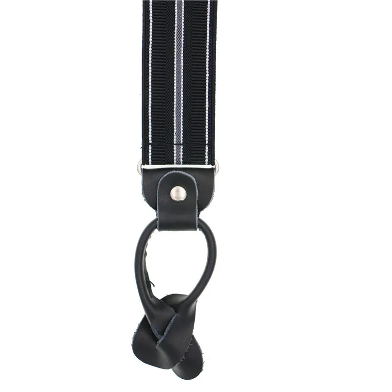 Новинка Мужская полосатые подтяжки галстук-бабочка набор мужчин 6 Кнопки брекеты