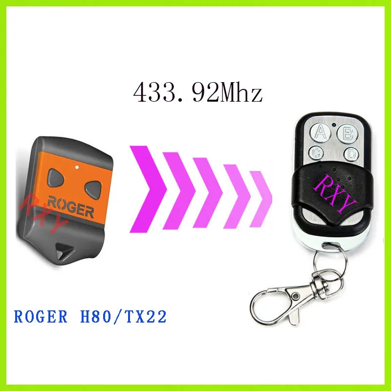 Дистанционное управление дверью гаража ROGER H80 TX22 433 92 МГц дистанционное с