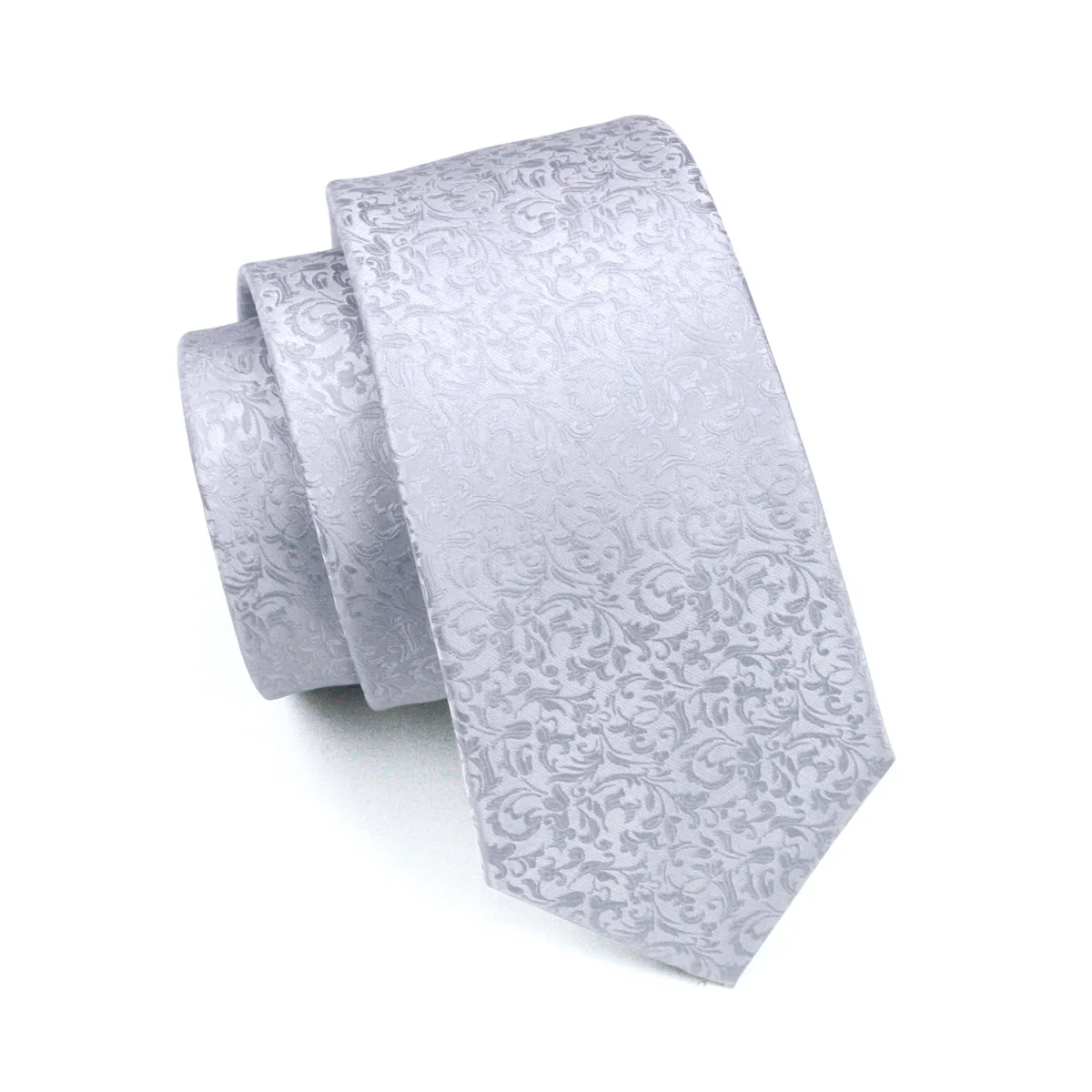 

FA-1126 Men`s Ties Gray Novelty Gravata Silk Neck Tie Hanky Cufflinks Set Ties For Men Business Wedding Party Free Shipping