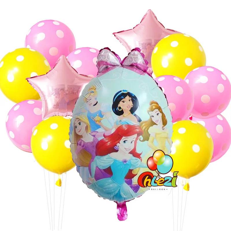 13 шт. принцесса Globos Baby shower Мерида Белоснежка Золушка Жасмин зеркальный шар на день рождения DIY вечерние украшения поставка для мамы и ребенка