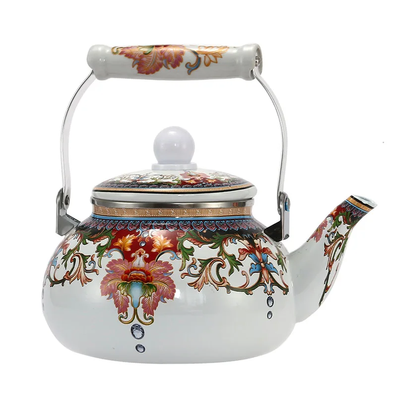 

2.5L Enamel Pot Traditional Chinese Bell shaped pot Thickened Water Kettle Electromagnetic Furnace Gas Pot