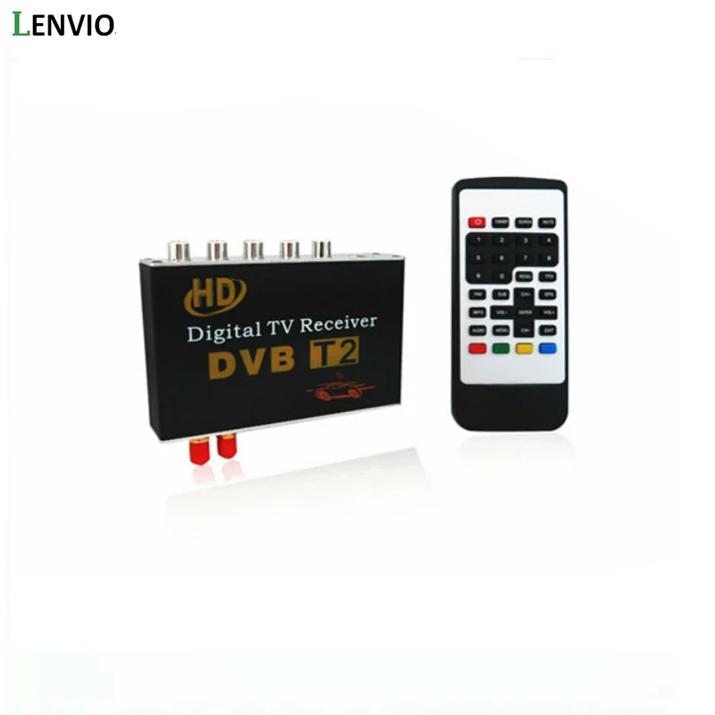 Lenvio двойная антенна высокоскоростная Автомобильная HD DVB-T2 Мобильная MPEG4 цифровая ТВ приставка цифровой ТВ Тернер приемник авто ТВ приставка 120-150KMH
