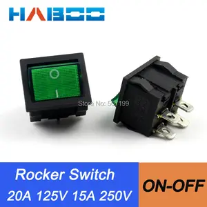 Image for 100pcs/lot mini rocker switch green color without  