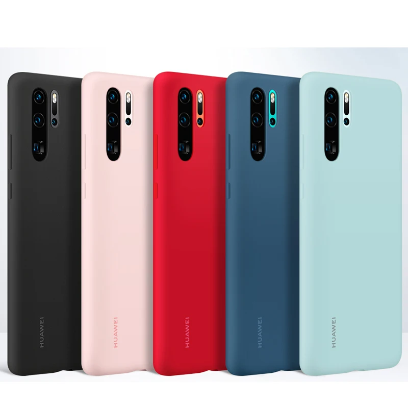 Оригинальный чехол для Huawei P30 Pro официальный жидкий силиконовый защитный из