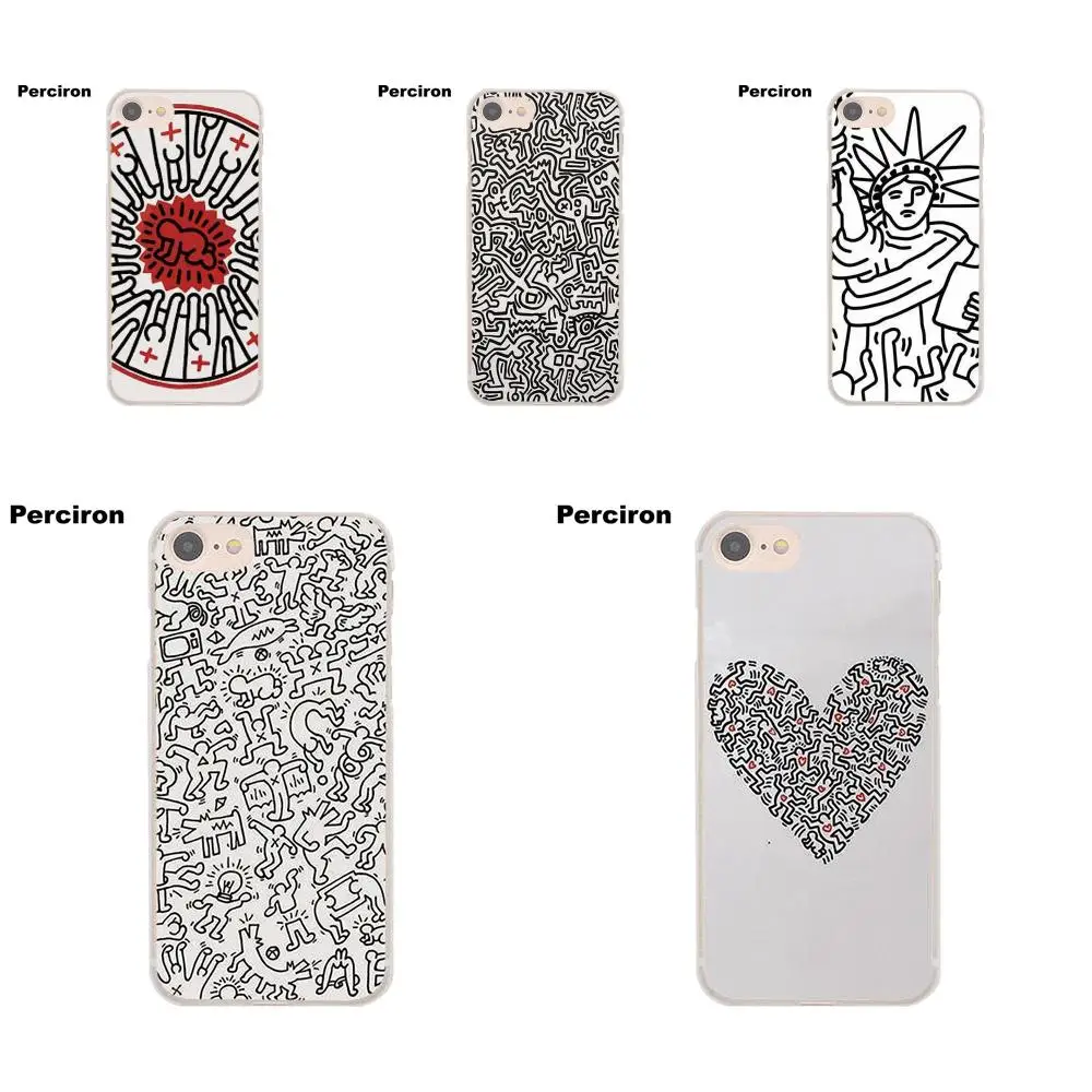 Perciron Keith Haring Icons Of The Human для Sony Xperia Z Z1 Z2 Z3 Z4 Z5 compact Mini M2 M4 M5 T3 E3 XA TPU Fashion