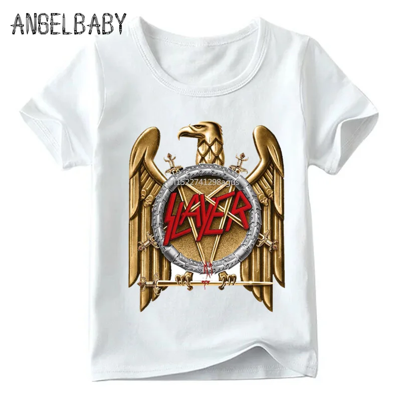 Детская футболка с принтом скоростного металлического Slayer детские летние топы