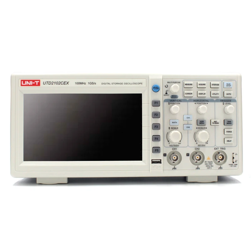 UNI-T UTD2102CEX цифровой осциллограф 100 МГц полоса пропускания с интерфейсом USB OTG 2 канала хранения Портативный осциллограф