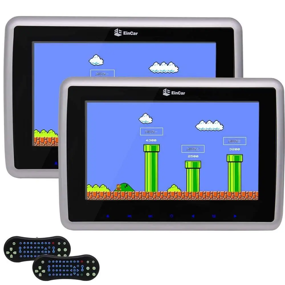 2x10 &quotавтомобильный ПК Подушка подголовник монитор CD dvd плеер USB/SD/HDMI/FM/игра TFT ЖК