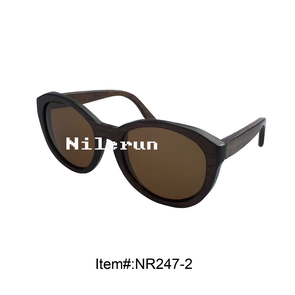 

Большие Круглые античные солнцезащитные очки, черная деревянная оправа