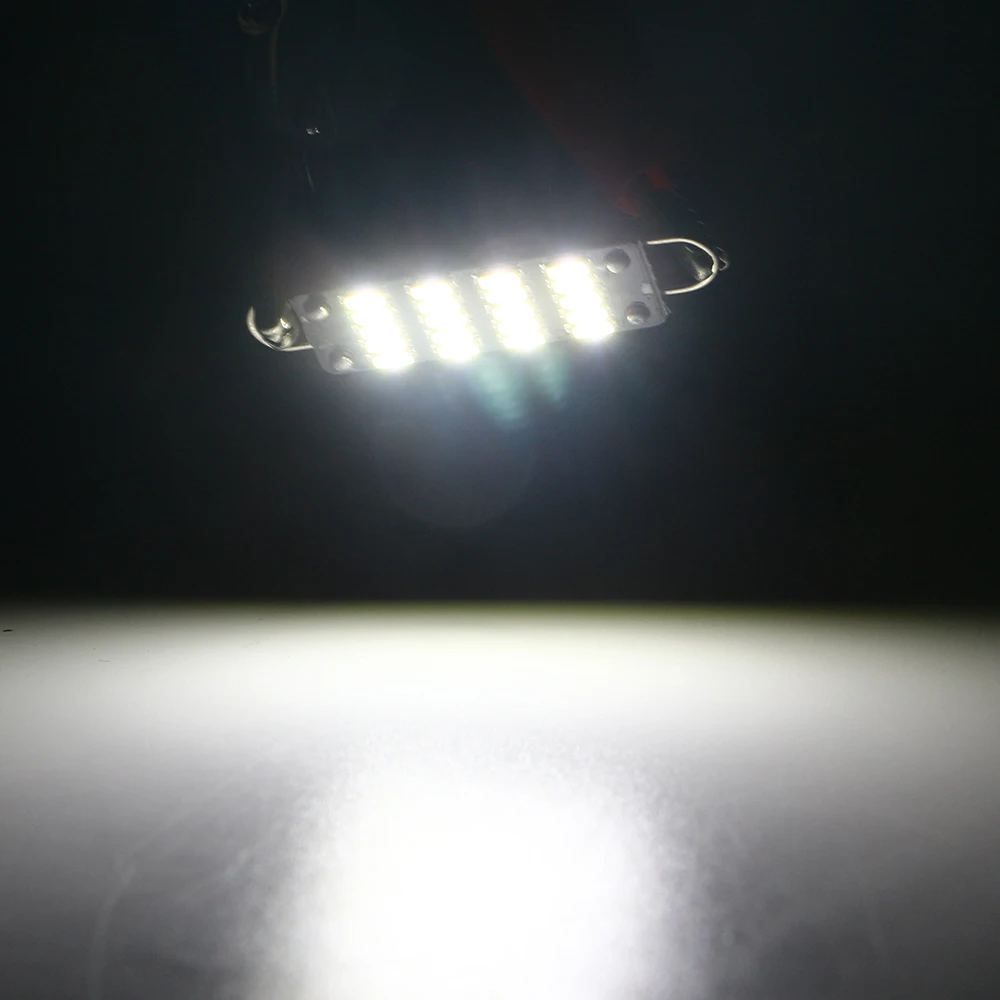 YM E-Bright 100 шт. C5W 44 мм 4014 20 SMD Автомобильная гирлянда для салона купольная