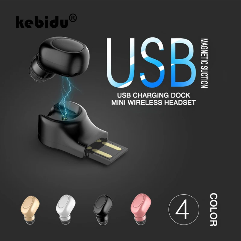 Kebidu X11 Мини Bluetooth беспроводные наушники магнитное зарядное устройство USB вкладыши