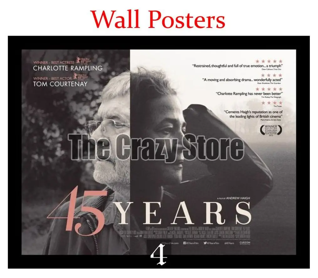 45 лет фильм Белая Крафт-Бумага живопись Книги по искусству Принт плакат панно для