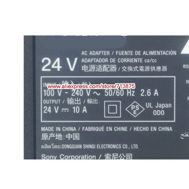 Оригинальный ACDP-240E02 24 В 10A AC адаптер для Sony XBR65X900E ТВ XBR-65X900E KD-65XE9005B блок питания |