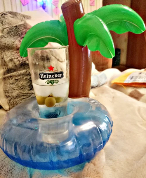 10 шт. хит продаж кокосовая Пальма Надувные держатели для напитков плавающая