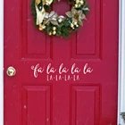 Рождественские виниловые наклейки на двери Fa La, виниловые наклейки, праздничные украшения, съемные самоклеящиеся D774