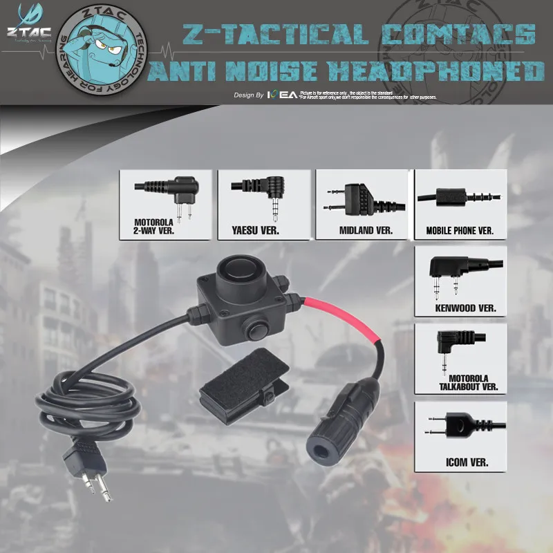 

Тактическая гарнитура Peltor Cb Radio Dmr Airsoft Z, последовательная нажимная кнопка для разговора, аксессуары для микрофона Midland