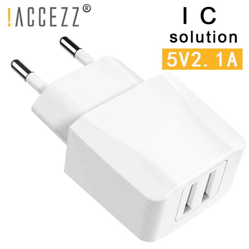 ! ACCEZZ двойной ЕС вилка Быстрая зарядка USB адаптер для iPhone samsung Xiaomi huawei sony