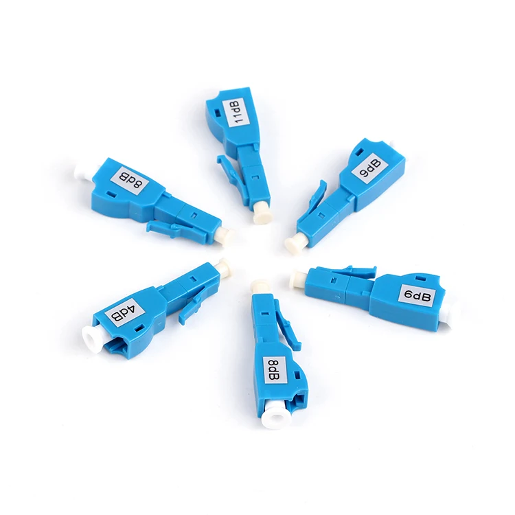 

10PCS LC small square head plug-in yin-yang fiber attenuator 4 6 8 9 11dB adapter coupler