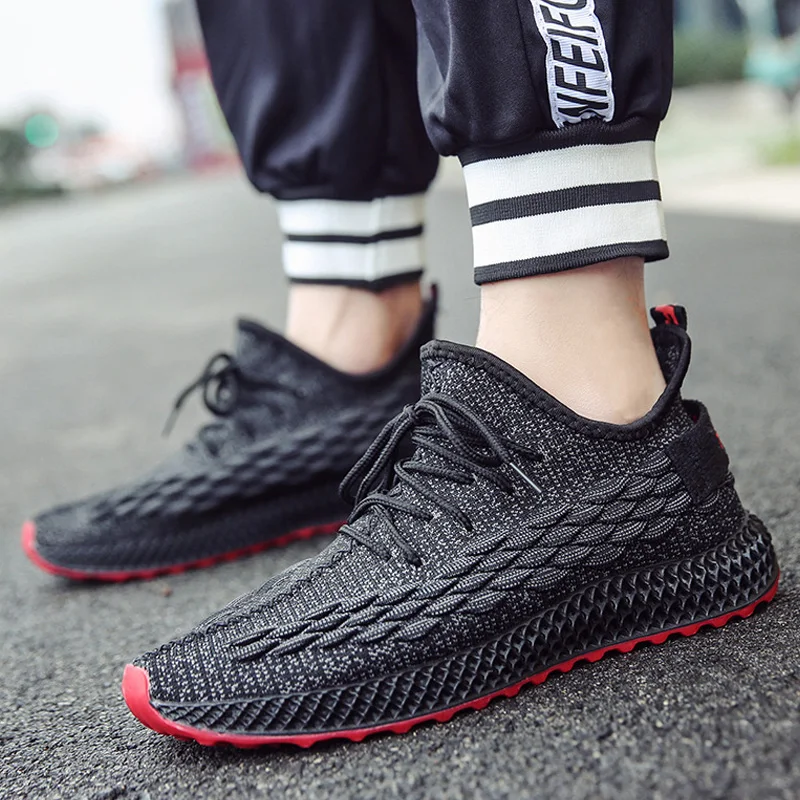 Hot Men Casual Sneakers Shoes 2019 New Breathable Mesh Trainers Lace Up Male Vulcanized Fashion | Обувь