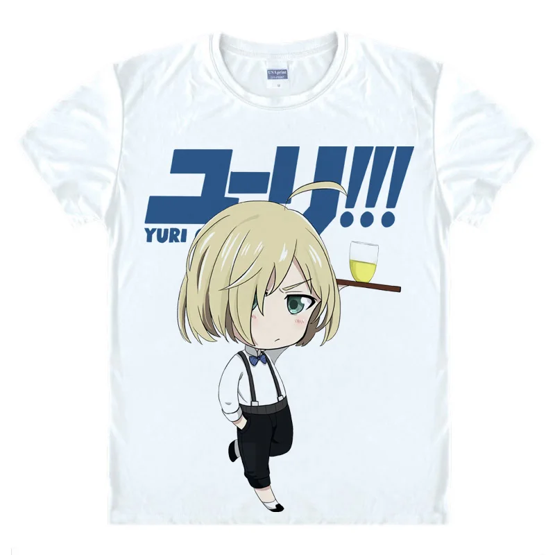 Аниме-рубашка Coolprint Yuri on Ice футболки в разных стилях с коротким рукавом Katsuki Plisetsky