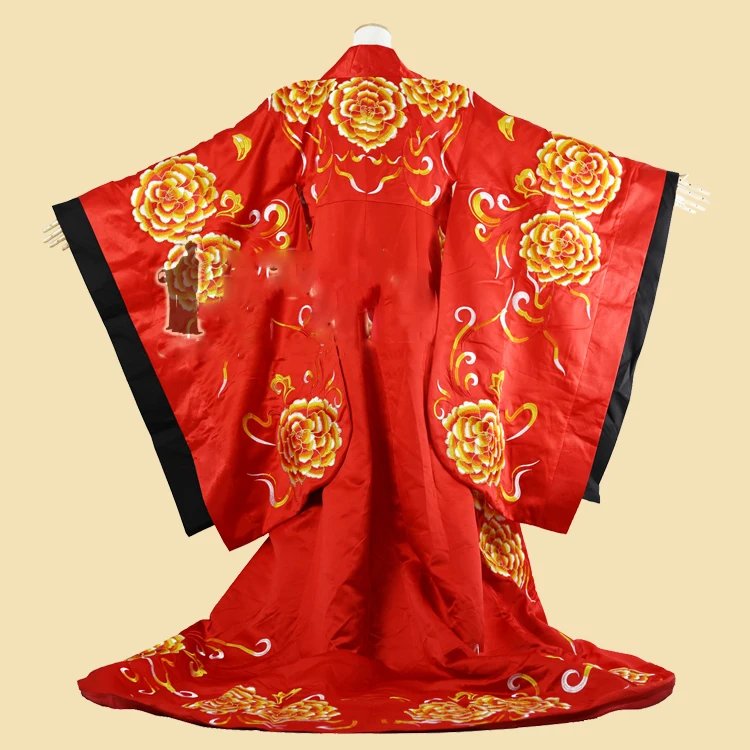 ТВ игра Legend of Great empтрица Тан Ву Meiniang Red Hanfu Свадебный костюм с вышивкой дракона и