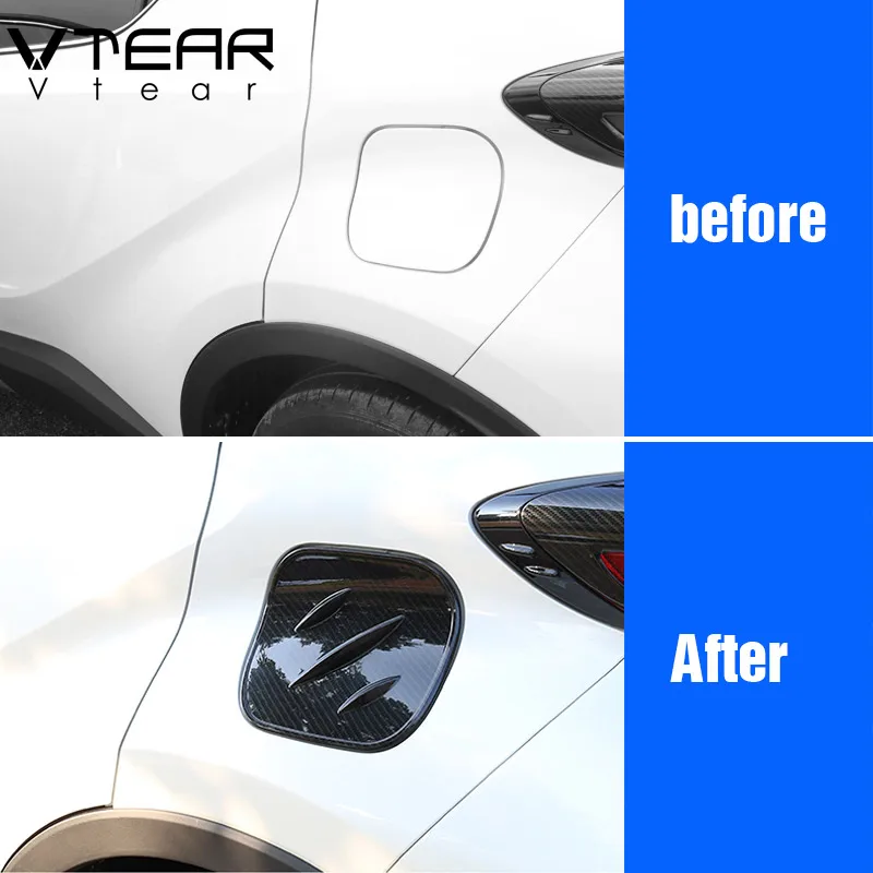 Vtear для Toyota C HR CHR 2017 2018 2019 углеродное волокно автомобильный масляный Топливный Бак