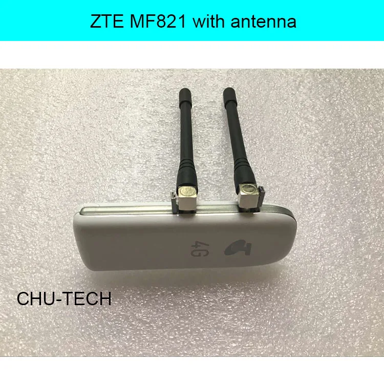 Оригинальный разблокированный ZTE MF821 с антенной 4G LTE USB модем 100 Мбит/с FDD 1800/2100/2600