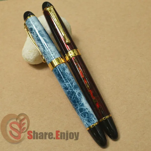 Перьевая ручка 2 шт. 18KGP 0 7 мм фоторучка JINHAO X450 синий мрамор VS WINE 450|jinhao x450|broad nibfountain