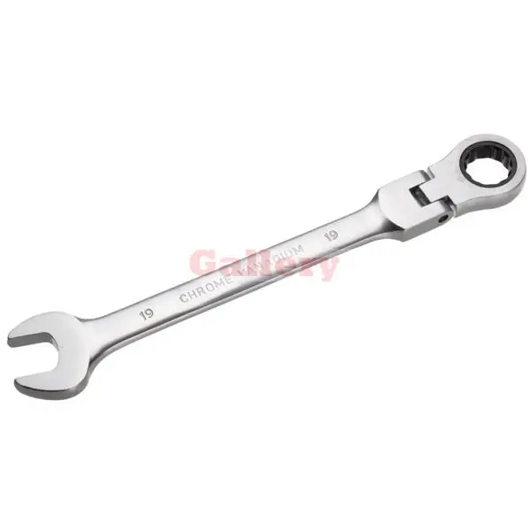 

19mm Metric Chrome Flexible Head Ratchet Action Wrench Spanner Nut Tool