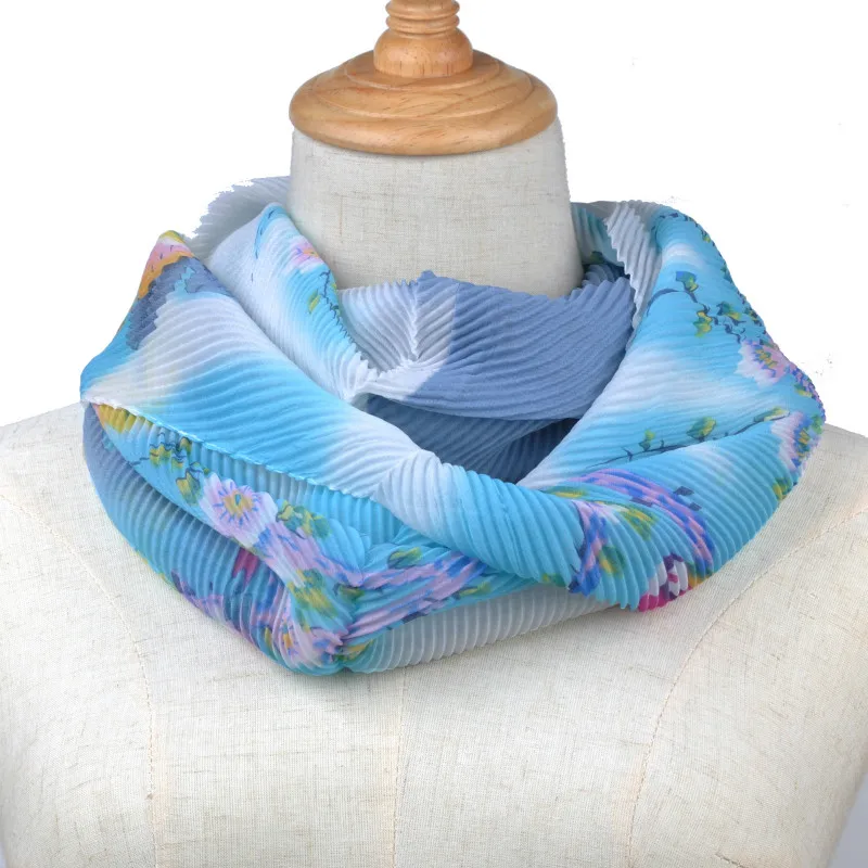 New Spring Summer Korean Version of The Wild Anti-mite Chiffon Folds Wrinkle Autumn and Winter Warm Scarf | Аксессуары для одежды