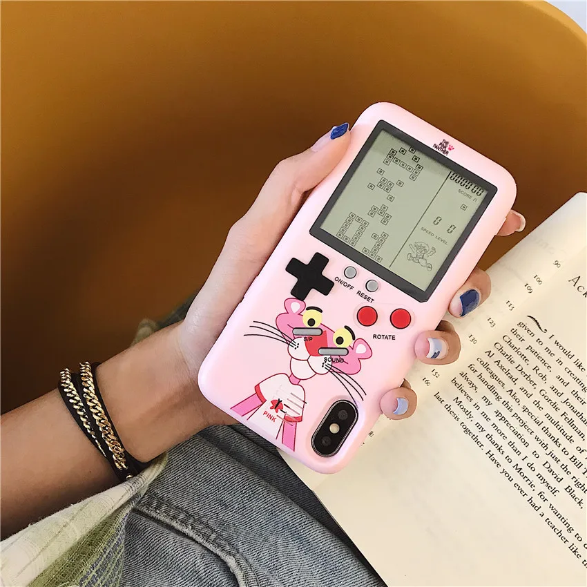 Цветной дисплей 36 Классический игровой телефон чехол для iPhone 6 7 8 Plus консоль игровой мальчик Мягкий ТПУ силиконовый чехол для iPhone XS Max X XR