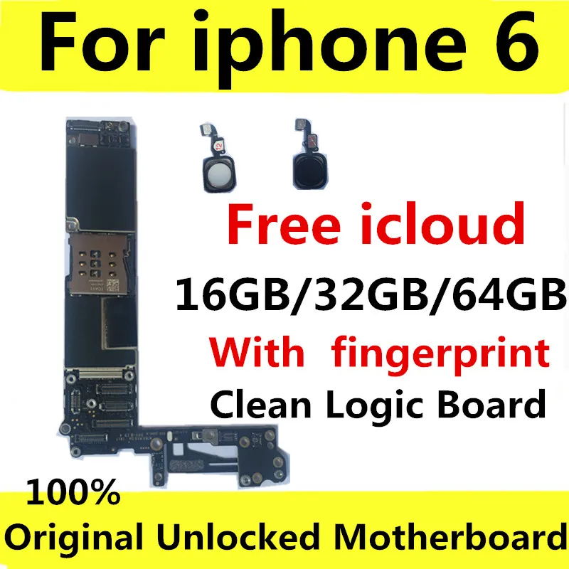 База Placa completa desbloqueada para iphone 6 de 4 7 pulgadas con/sin Touch ID логическая плата 100% Оригинал +