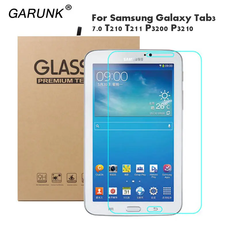 Закаленное стекло для Samsung Galaxy Tab3 T210 T211 T215 P3200 P3210 0 3 мм 2.5D 9H защитная пленка +