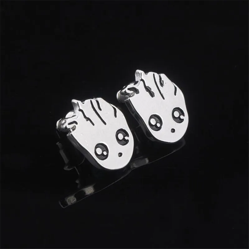 Movie Guardians of The Galaxy Avengers Groot Stud Earring Personality Fashion Couple Metal Earrings Boutique Gift | Украшения и