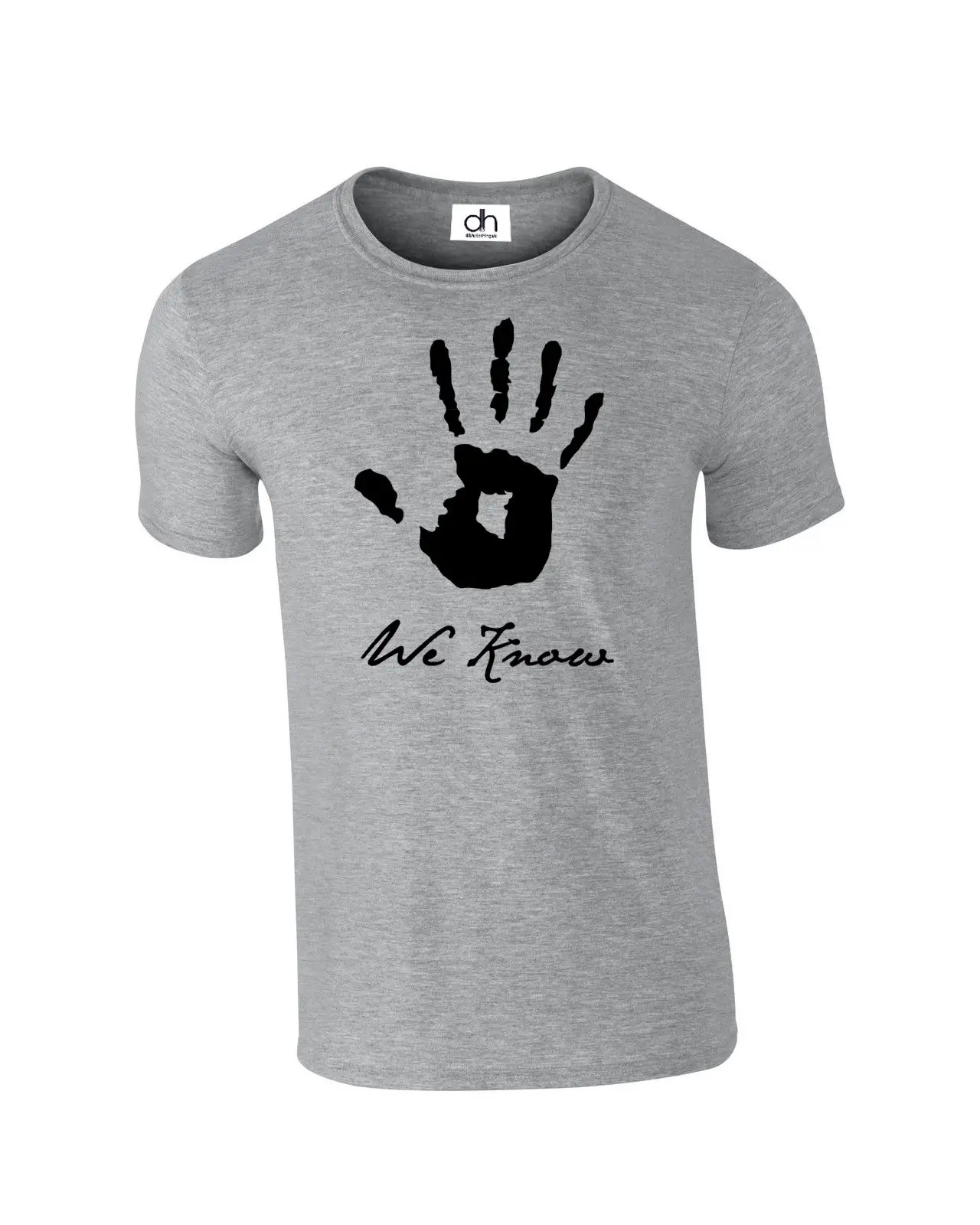 SKYRIM TOP DARK Brothers футболка с надписью WE KNOW HAND новинка подарок (рука футболка) новые