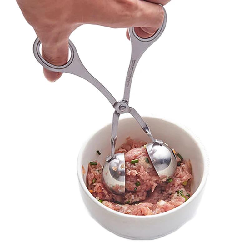 Мясорубка из нержавеющей стали, Мясорубка с круглым зажимом, мясорубка, Мясорубка с зажимом для рыбного зала, креветки, форма для жареных фрикаделек, Артефакт 1 шт