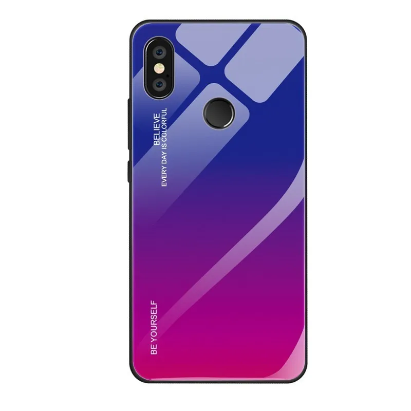 4 Для Xiaomi Redmi Note 5 7 6 Pro 6A градиентный чехол из закаленного стекла для Xiaomi A2 Lite A1 9 Mi8 Mi6X Mi9 SE F1 Aurora чехол s - Цвет: 4