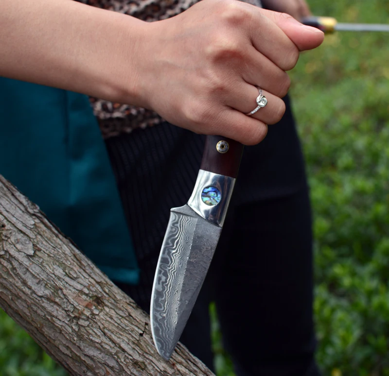Нож Voltron дамасский нож из сандалового дерева с ручкой для кемпинга коллекционный