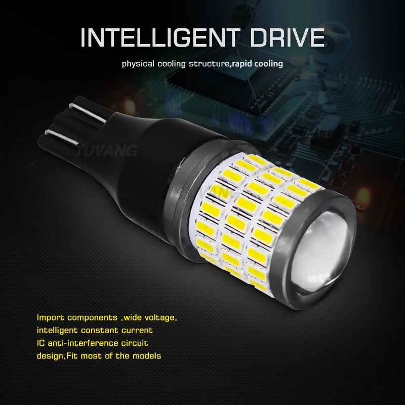 TUVANG 1000lm T15 W16W светодиодный 921 912 Клин обратный свет лампы высокой мощности супер яркий автомобильный внешний сигнальный фонарь 6500K белый